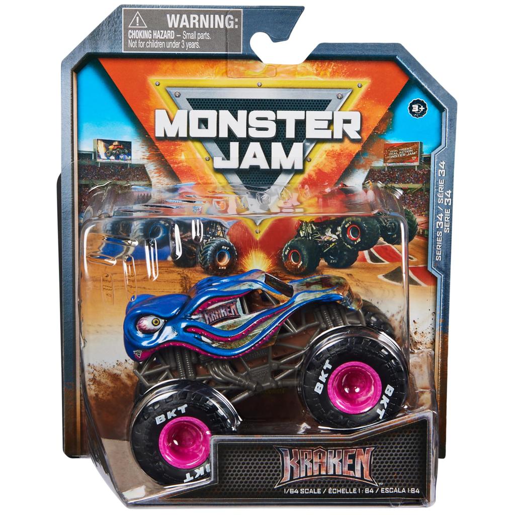 Monster Jam, Official Kraken Monster Truck, Die-Cast Vehicle, 1:64 Scale, Kids Toys for Boys 3+