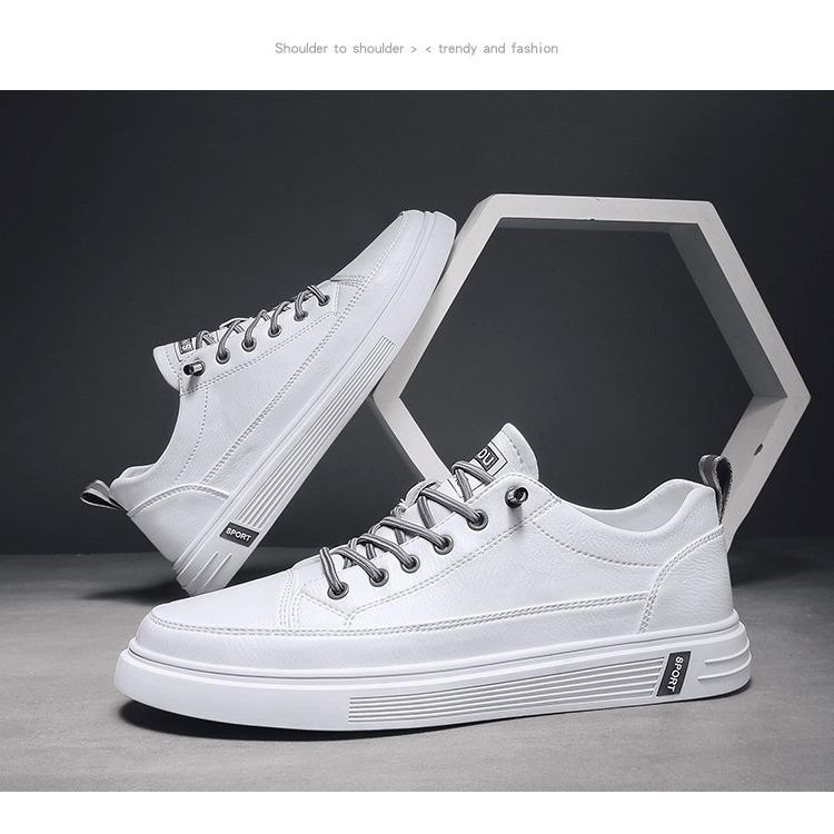 Men'S Shoes Summer White Shoes Trendy Board Shoes Versatile Casual Leather Shoes Summer Sports Little White Tide Shoes