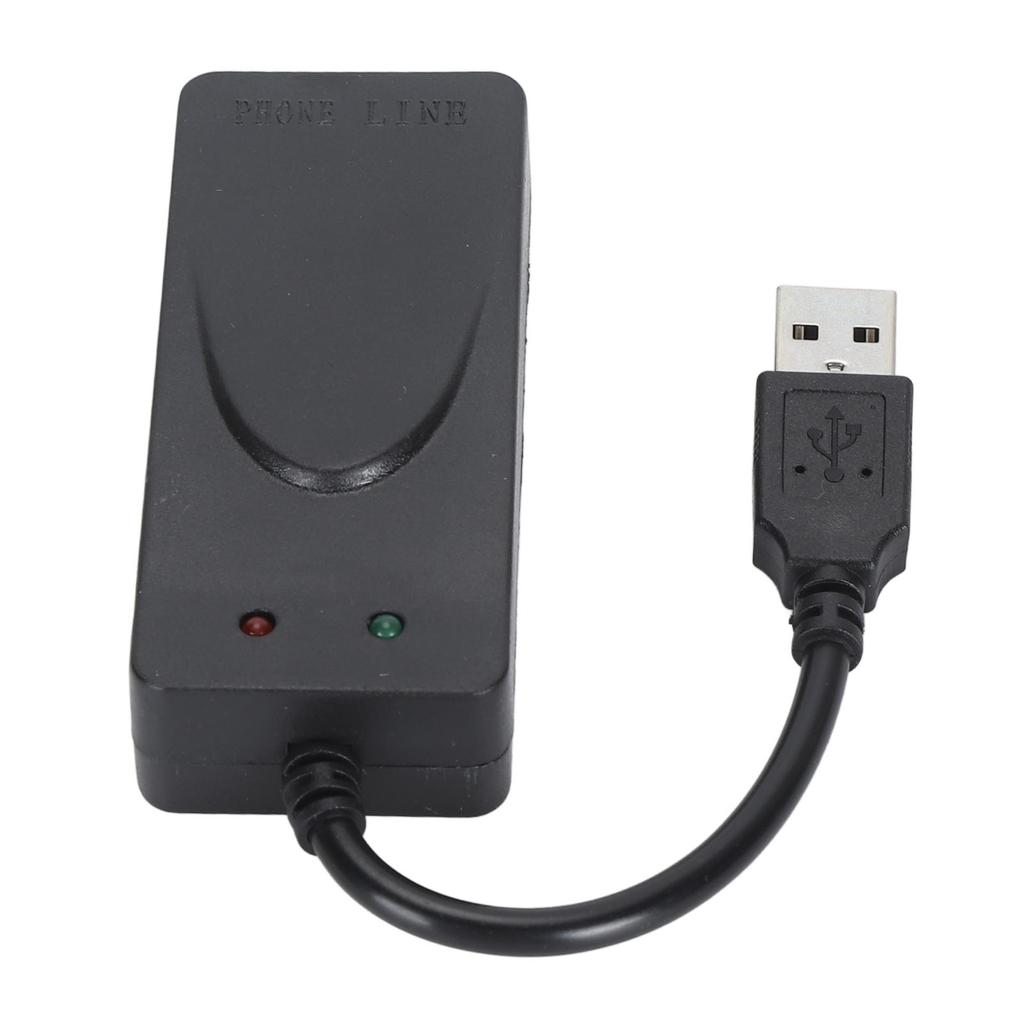 USB 56K External Dial Up Fax Data Modem Dual RJ11 Ports Support Caller ID Computer Laptop Fax Modem