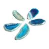 Agate Slices Irregular Agate Light Table Slices for DIY Jewelry Making Home Decoration Blue 1.2‑2in