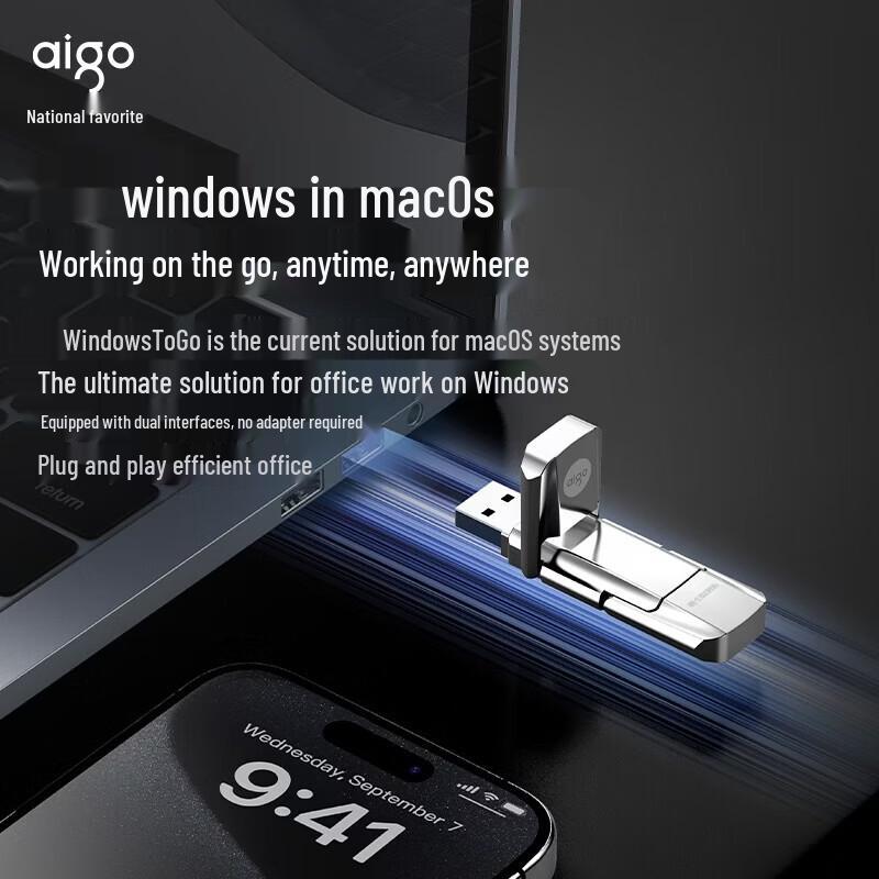 Aigo Флеш-накопитель SSD с двойным интерфейсом Type-C USB 3.2