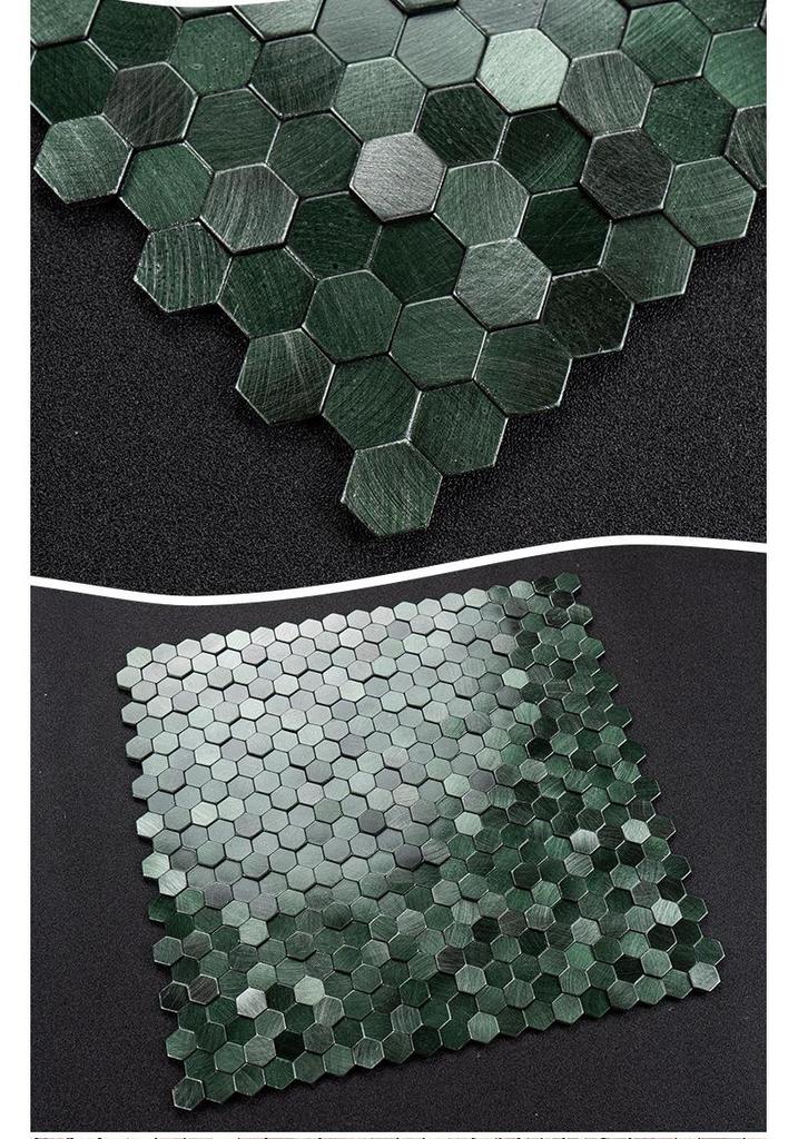 3D Шестиугольная Металлическая Мозаичная Обои для Стен Гостиной и Ванной Комнаты