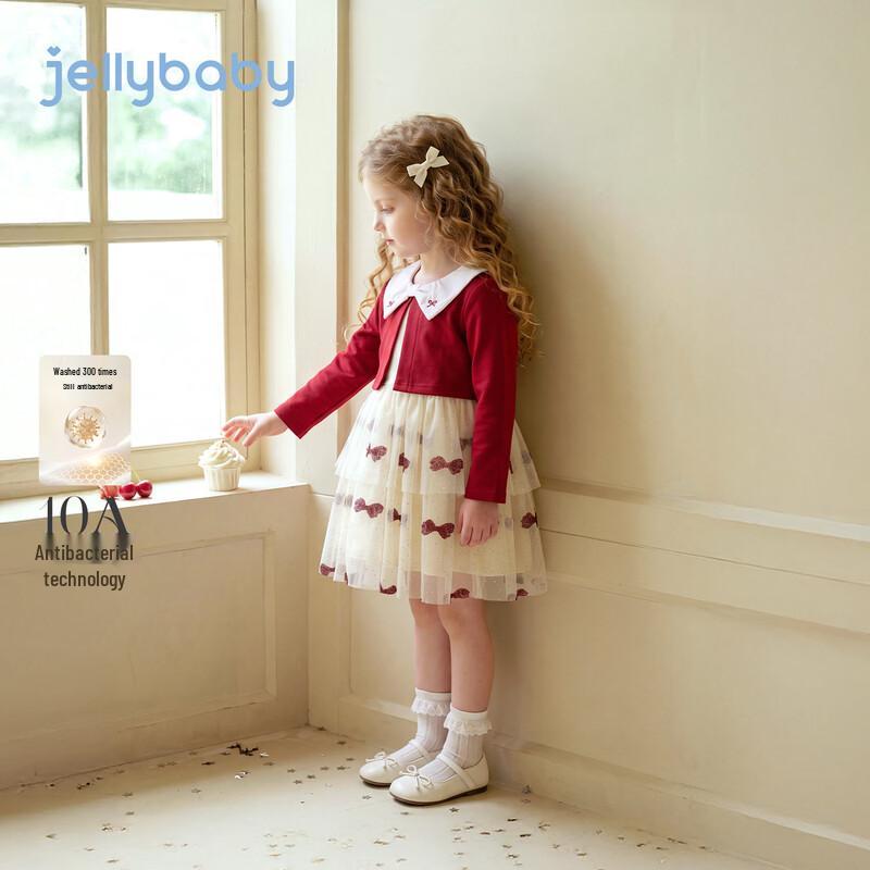 Платье JELLYBABY с белым воротником-бантом
