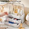 Makeup Organizer for Vanity with Lid and Drawers Skincare Organizers Makeup Organizer Holder Beauty Cosmetic Storage Box JAF224