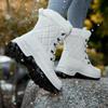 Fashion 2024 Winter Women's Boots Non Slip Lace White Snow Boots Large 43 Plush Lined Fashion Ankle Boots Botas De Mujer Riding Shoes