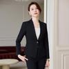 Маленький женский костюм-двойка на одной пуговице – Элегантная формальная рабочая одежда для весны, для офисных и ювелирных профессионалов