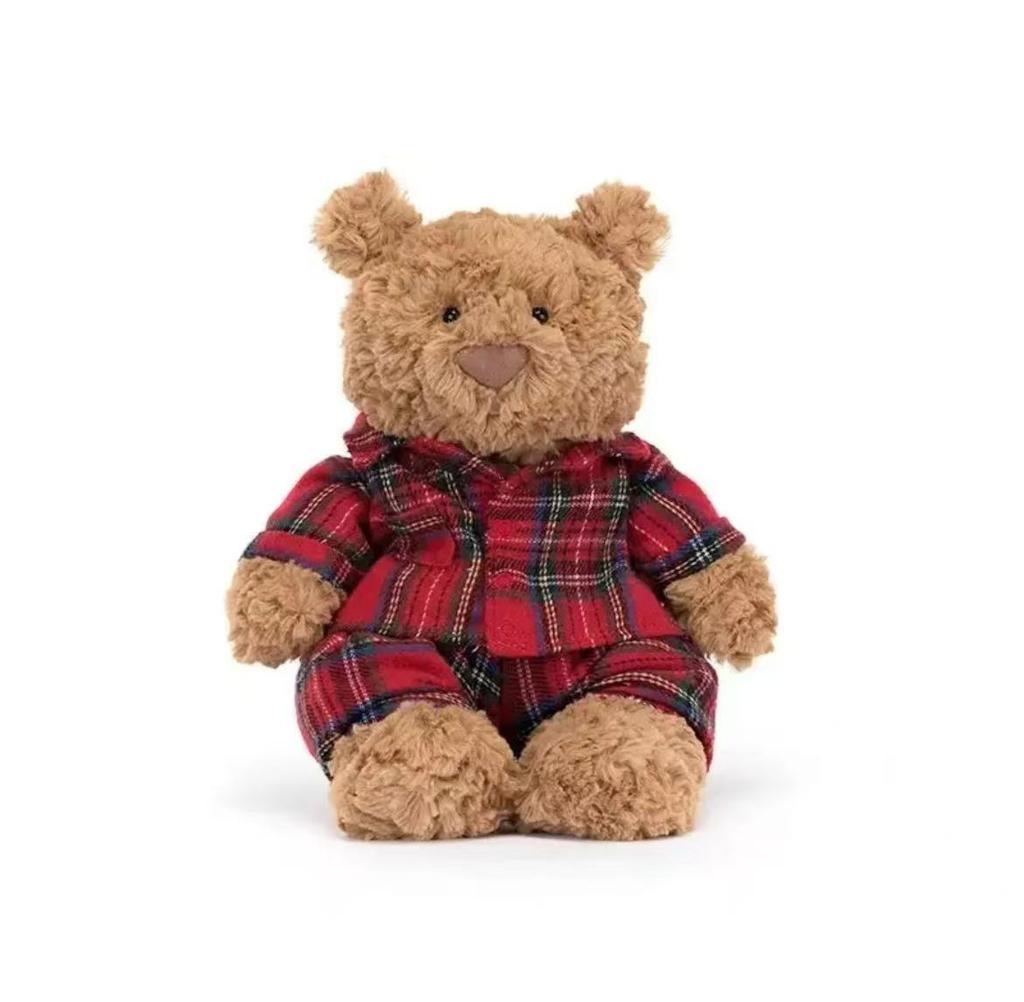 J C Plush New Bartholomew Bear Series Plush Toys Eggplant Bear Love Bear Cute Plush Toy Baby Comfort Child Birthday Gift