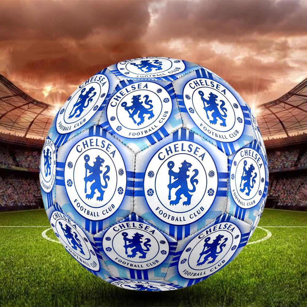 Chelsea England-2 Indoor Soccer Ball Colorful All Ages Machine Stitched PVC Competition Ready Durable High-Bounce SIZE 5 Football.