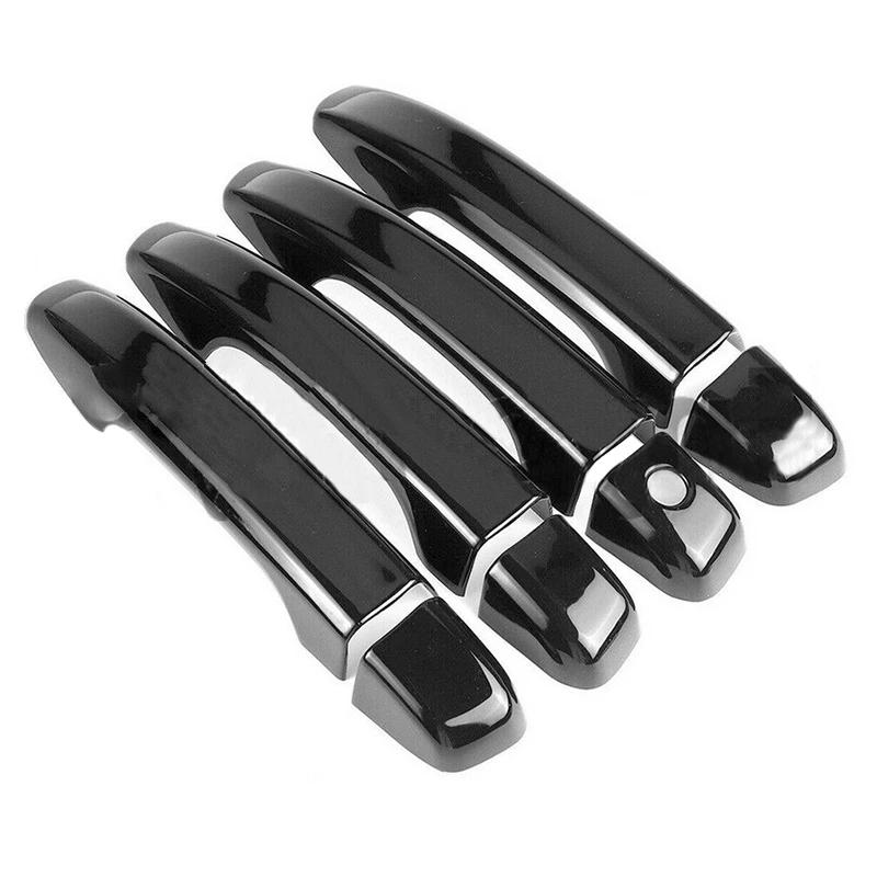 8 шт. накладки на ручки боковых дверей автомобиля отделка авто внешний глянцевый черный декор наклейки стиль для Honda Accord 2018 2019 2020 2021