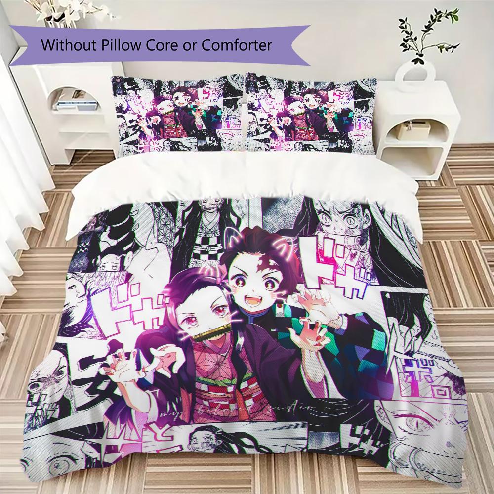 Japanese artist Koyoharu Gotouge's Demon Slayer Home Decoration Soft Printed Sofa Cover Blanket Bedding Down Pillowcase Duvet Cover (without core) P14
