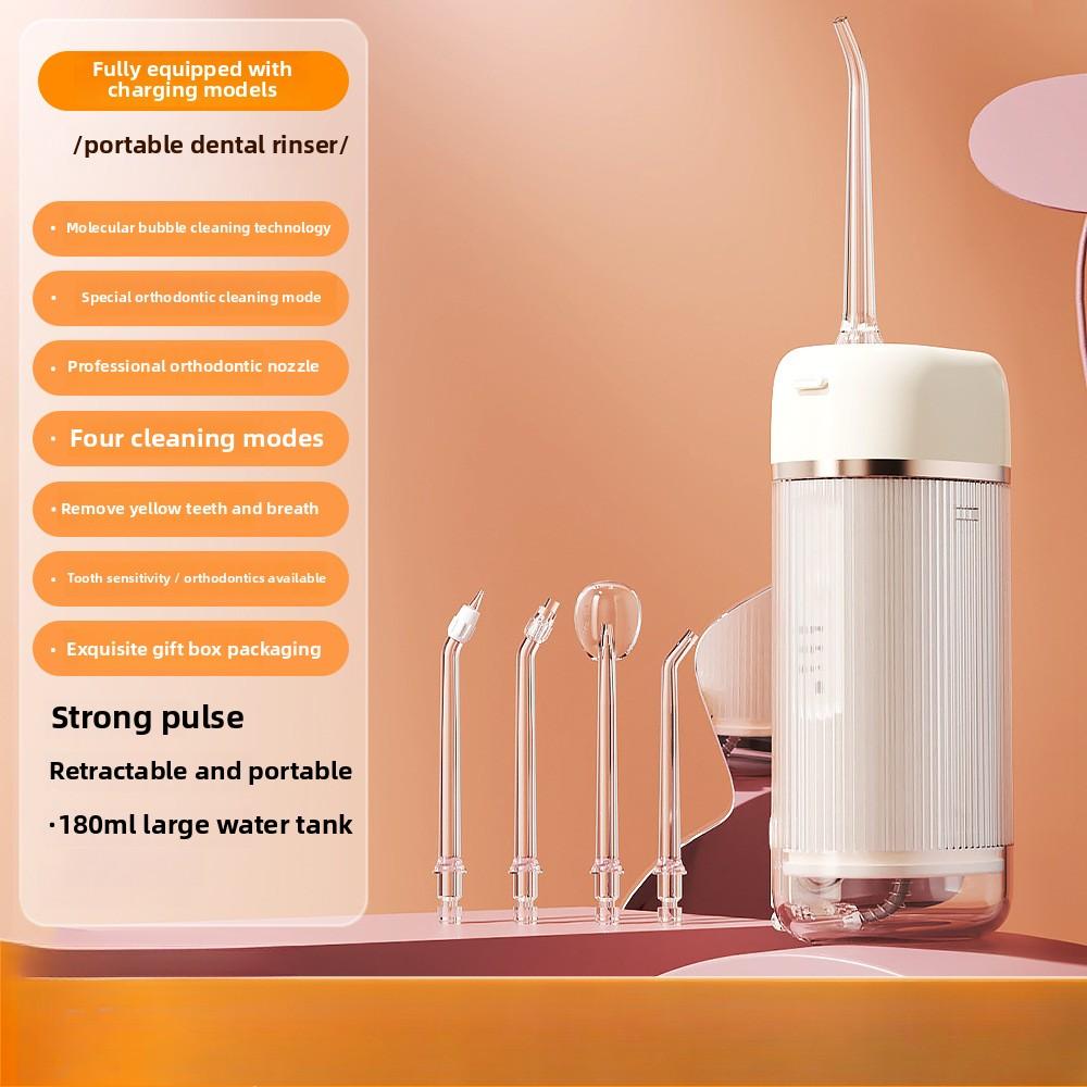 Dental Flusher Portable Water Floss Household Dental Cleaner Tartar Cleaning Electric Dental Cleaner