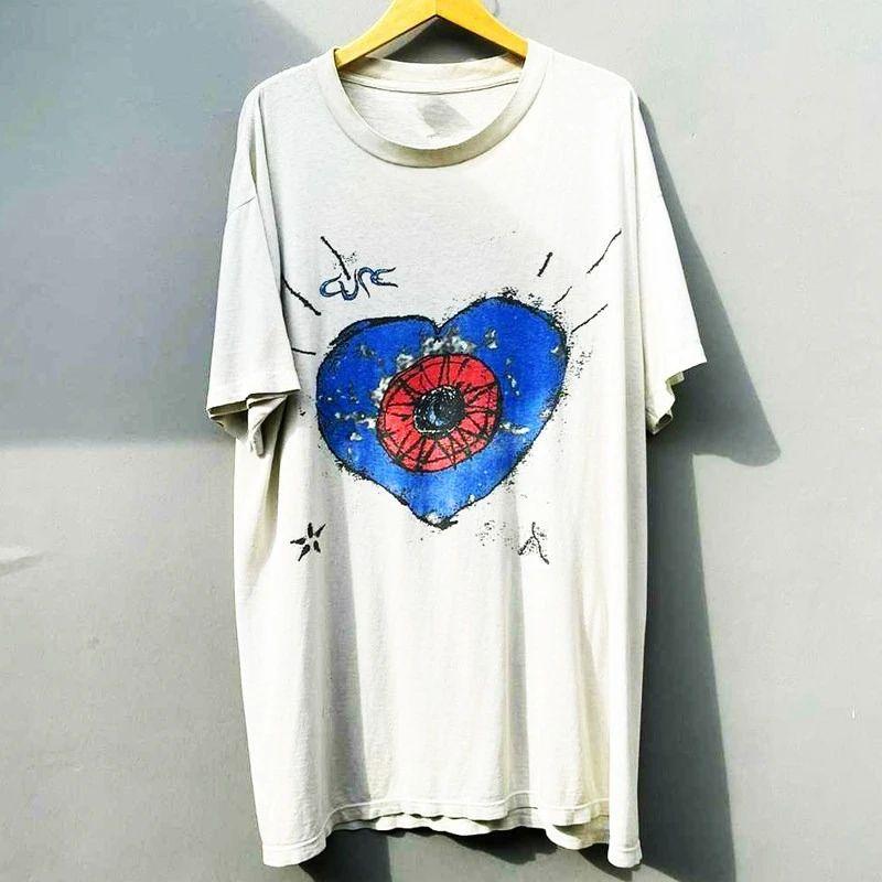 1992 The Cure TreatUnisext Band Vintage Casual Tshirt Rock Punk Band Print Top 2026 New Tops Loose Print Streetwear Unisex