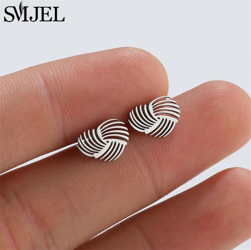 2026 Stainless Steel Geometric Stud Earrings for Women Star Sun Moon Earings Fashion Jewelry Angel Wing Ghost Ear Pendientes