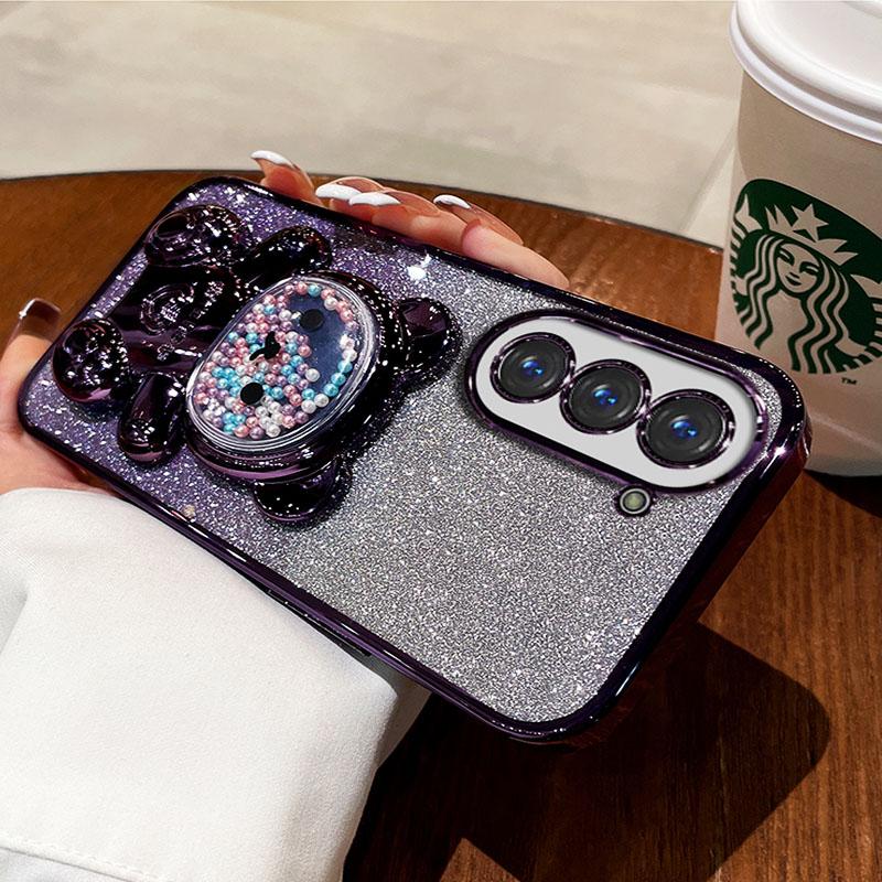 Чехол-держатель для телефона с блестящим медвежьим кронштейном для Moto G60S G60 G30 G20 G10 G22 G32 G42 G52 G62 G82 E20 E13, мягкий чехол