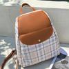 Plaid Backpack Student Backpack Outdoor Large Capacity Backpack