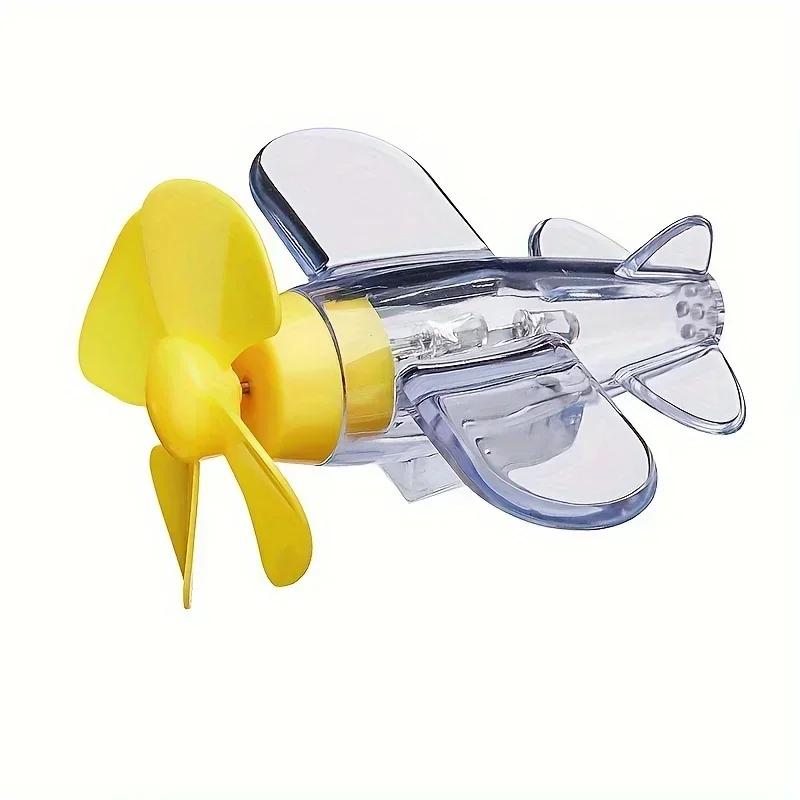 Автомобильный вращающийся самолет с ветряными двигателями, небольшой светодиодный светильник, декор для самолета, украшения для автомобиля, украшения для велосипедов, мотоциклов, велосипедов