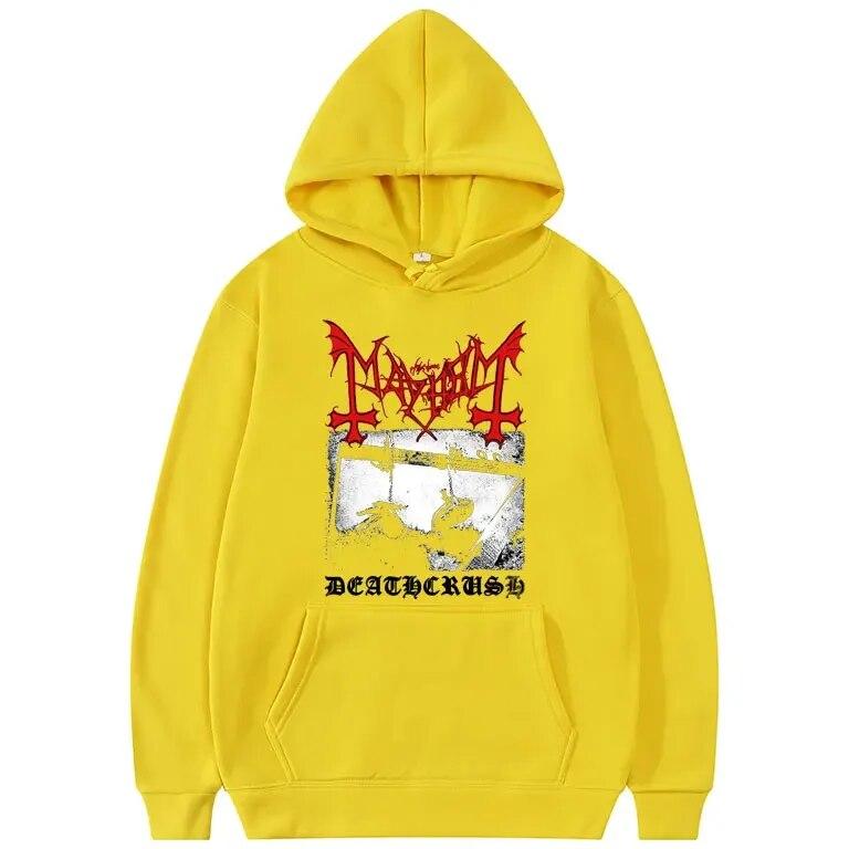 Толстовки с капюшоном Deathcrush Rapper Mayhem, модная одежда унисекс, спортивный костюм для мальчиков, женская толстовка с капюшоном, детская толстовка в стиле хип-хоп, черное пальто