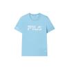 Fitted Round Neck Letter Print T-Shirt Men Tops Light-Blue F11M329101F-LB