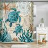 Octopus Seas Shower Curtains Bath Curtain 180*180cm Waterproof Bathroom Home Decor Washable Fabric Bathroom Screen With 12 Hooks
