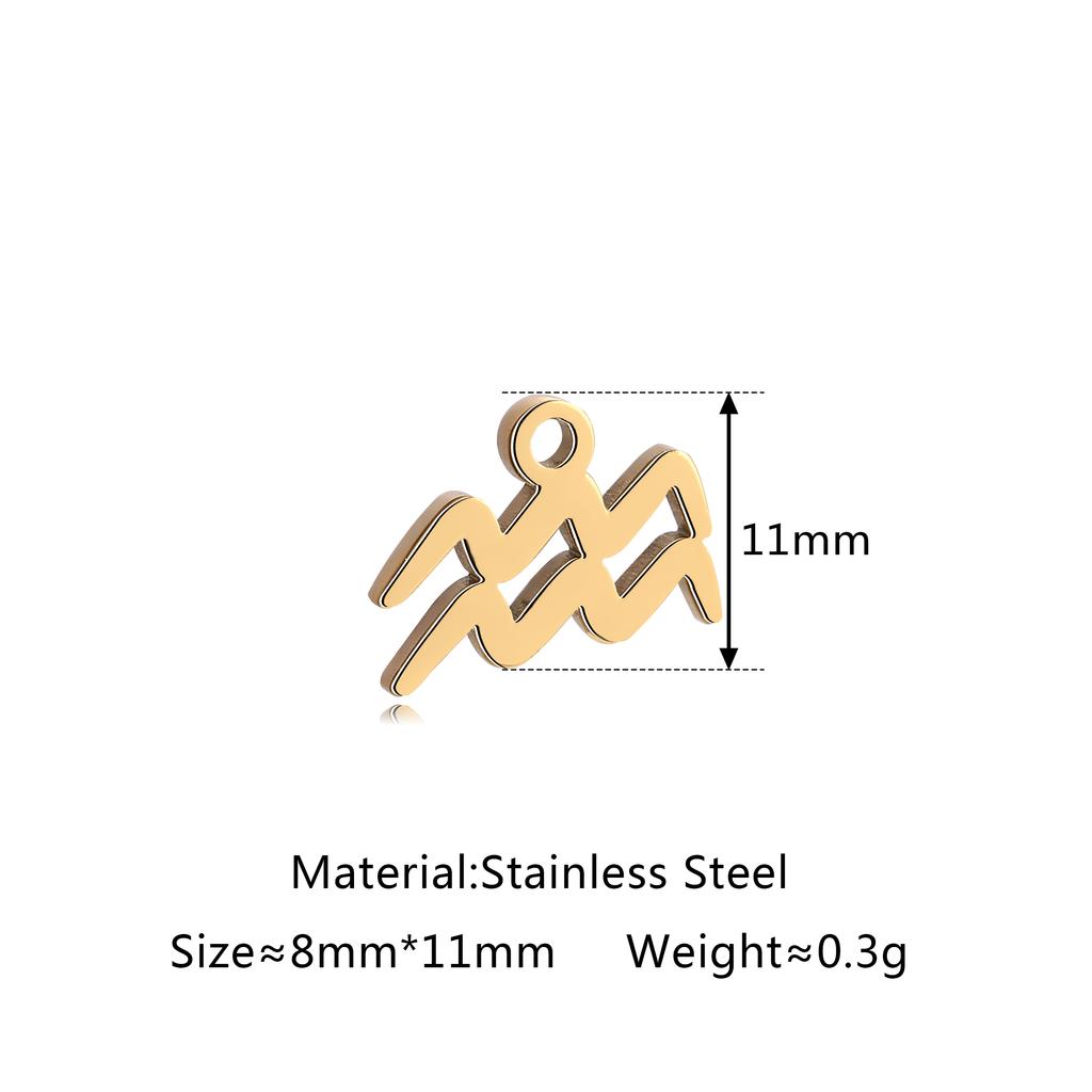 5 шт./лот Шармы со знаком зодиака из нержавеющей стали Мини-подвески со созвездиями Для DIY Рукоделия Ожерелья Браслеты Изготовление ювелирных изделий