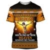 Fashion Jesus 3D Print T Shirt For Men Street Trend Short Sleeves Top Summer Oversized T-Shirt Clothes Casual O-neck Sweatshirt