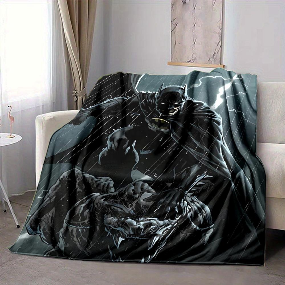 1pc batman Blanket Lightweight Flannel Throw For Sofa, Bed, Travel, Livingroom, Office, Couch, Chair, And Bed