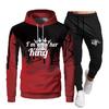 Women's Long Sleeves Women  Autumn And Winter Hoodie Suit King and Queen Print Hoodie Brand Pants Casual Jogging Suit Sports Wear Sweatshirt