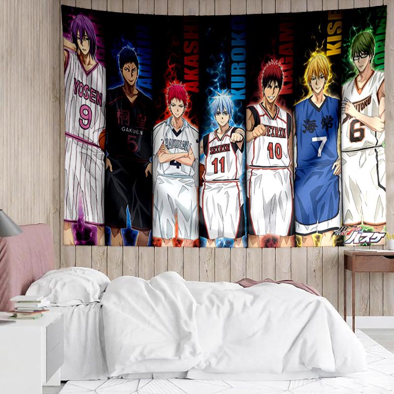Kuroko's Basketball5 Tapestry for Bedroom Aesthetic Classroom Tapestries Wall Hanging for Living Room Dorm Office,Ideal Creative Gift