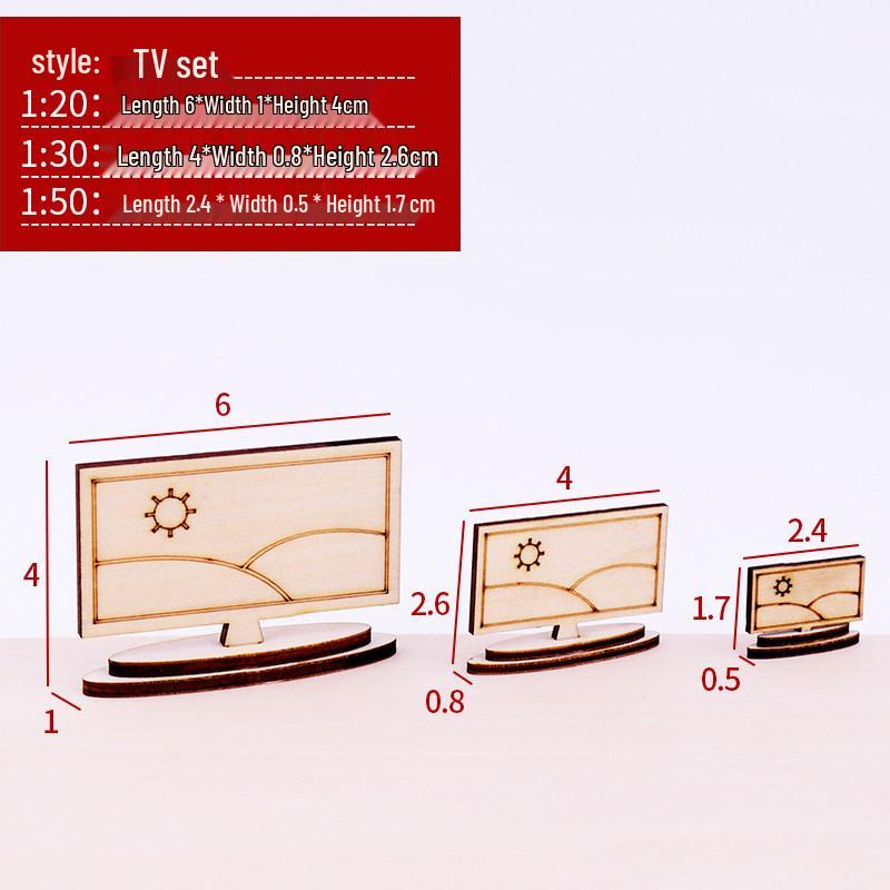 Миниатюрный деревянный DIY домик для интерьера с мебелью