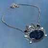 Sodalite, Amethyst Handmade 925 Sterling Silver Jewelry Necklace 18" Z9e77