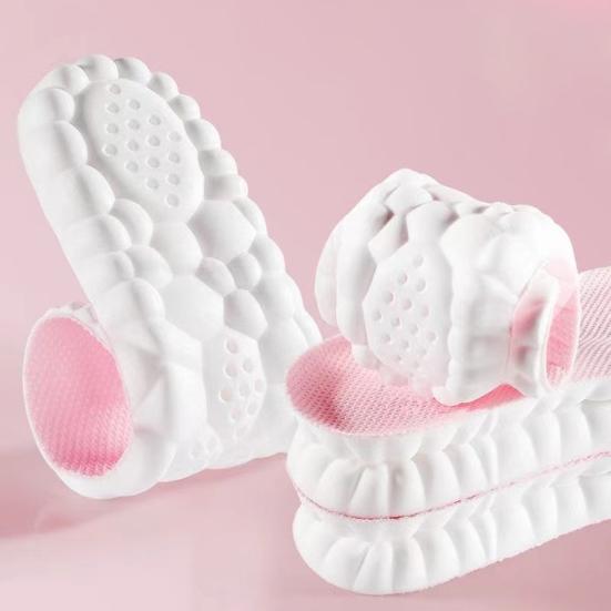 1 Pair 4D Elastic Cloud Breathable Soft Foam Sole Arch Support Shock Absorption Lightweight Sports Insole