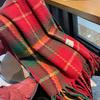 Festive Red Plaid Snood Scarf - Warm, Fashionable, and Versatile for Winter
