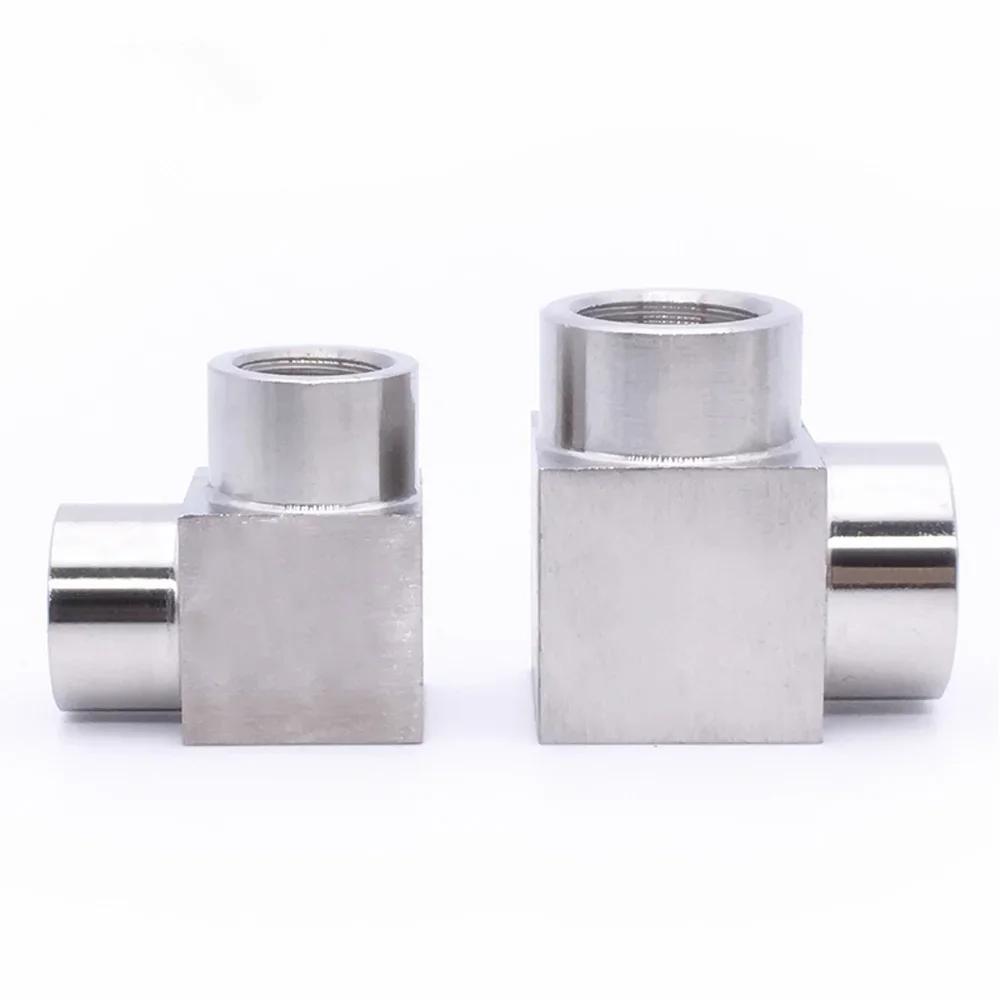Высокое давление 1/8" 1/4" 3/8" 1/2" 3/4" 1" BSP NPT Внутренняя Наружная Угольник Угол 90 Градусов Соединитель 304 Нержавеющая Сталь Трубный Фитинг Вода Газ