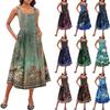 Women's Summer Spring Casual Floral Sundress Sleeveless Beach Vacation Flowy Boho Tank Midi Dresses
