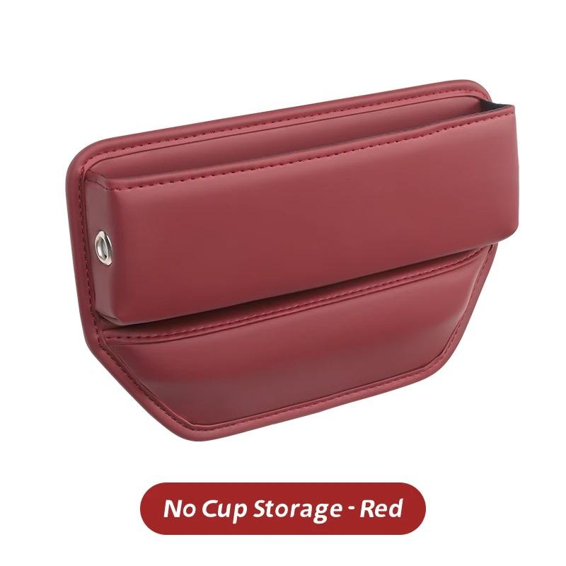 PU Leather Car Seat Gap Organizer Multifunction Console Crevice Filler Side Storage Box with Cup Holder Car Interior Storage Poc