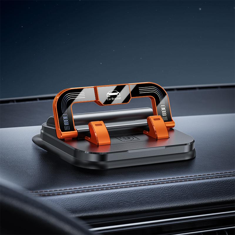SEAMETAL Dashboard Car Phone Holder 360 Rotation Navigation Bracket Non-slip Silicone Mount Parking Phone Number Plate