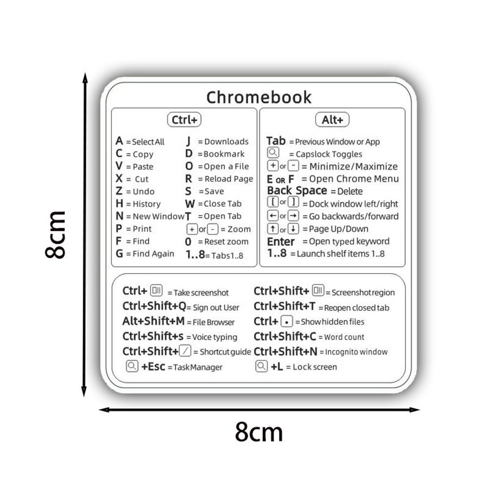 Shortcuts Sticker for Apple Mac OS System Shortcut Key Sticker for 13-16" MacBook Pro 13 /Air 13 Windows Palm Rest