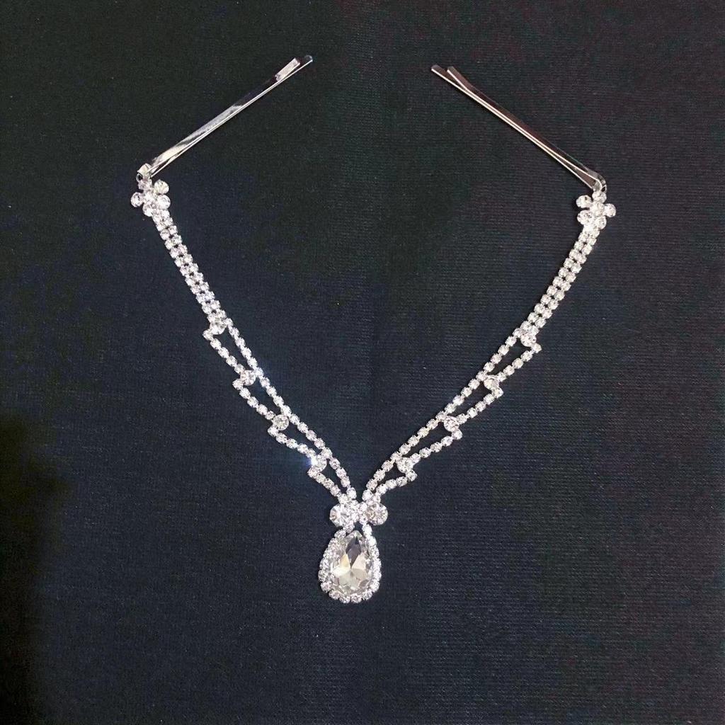 Женская цепочка на лоб со стразами, свадебный кулон