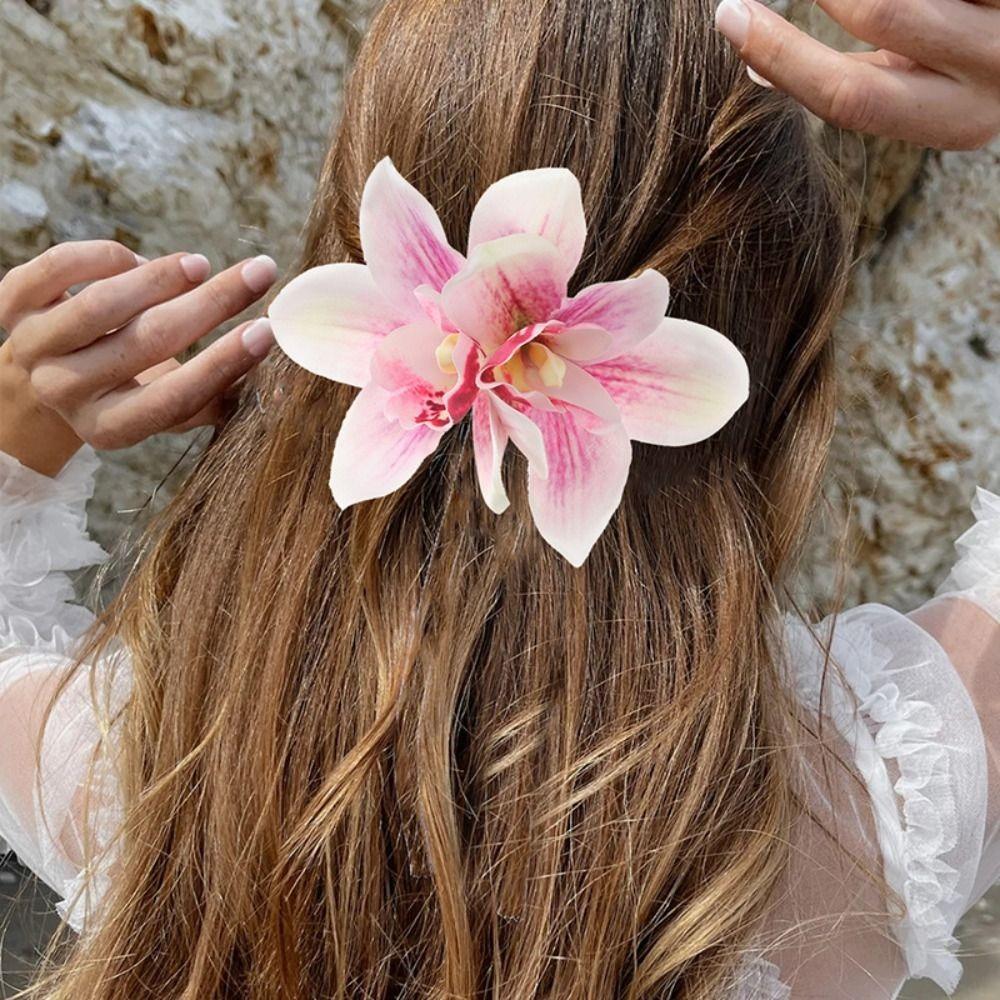 Bohemia Simulation Flower Duckbill Clip Barrettes Korean Style Hairpins Daily