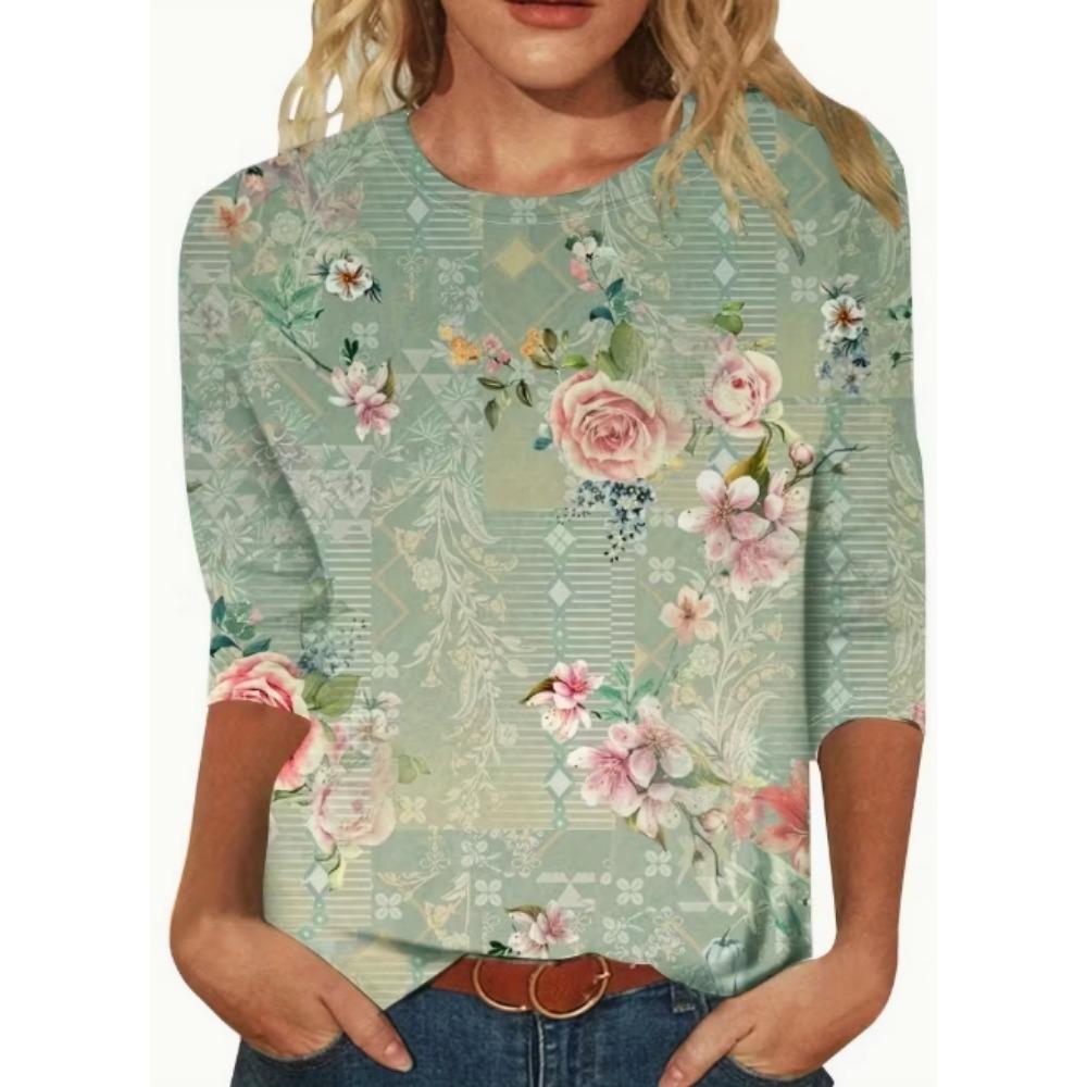 Женская футболка повседневная с длинным рукавом в полоску с принтом круглый вырез женская одежда оверсайз уличная винтажная футболка