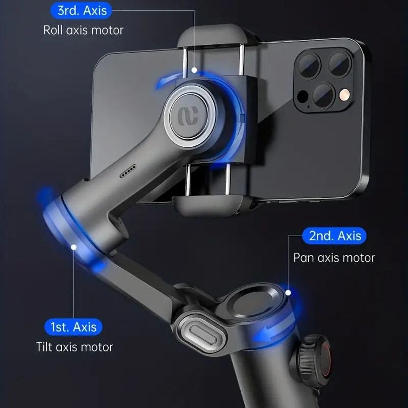3-осевой ручной стабилизатор подвеса Складной смартфон Мобильный телефон Видеозапись Vlog PTZ Стабилизатор для iPhone Xiaomi Samsung