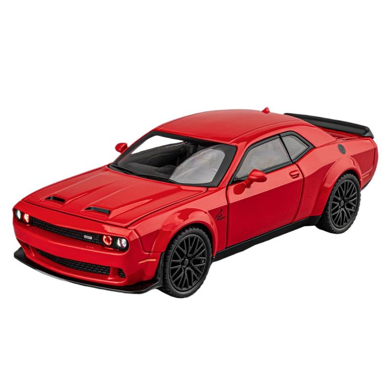 1/32 Dodge Challenger SRT Hellcat игрушечная модель автомобиля литая металлическая миниатюра 1:32 Звуковых и Световых Машинок Коллекция Подарок Для Мальчиков