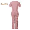 (S-2XL) Комплект брюк для медсестер, однотонный, эластичный, унисекс, с V-образным вырезом, карманами, быстросохнущая униформа, комплекты одежды для работы