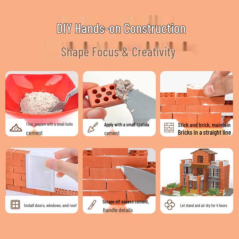 Детский набор для строительства дома из кирпичиков Xidiqi DIY