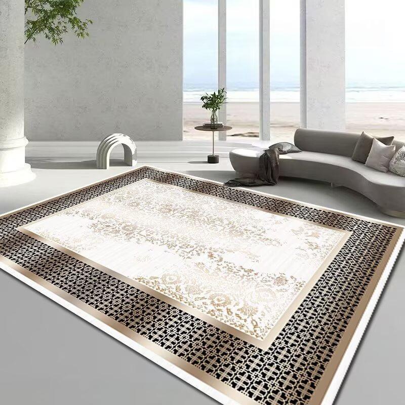 Роскошные ковры в европейском стиле для большой площади, с узором «домашняя рамка», ковры для гостиной, спальни, лаунжа, кофейных столиков, мягкий напольный коврик
