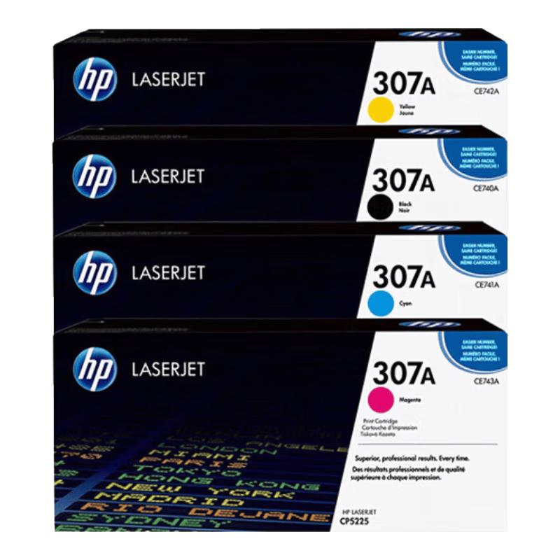 HP 307A CE740A Original 4-Color Toner Cartridge Set
