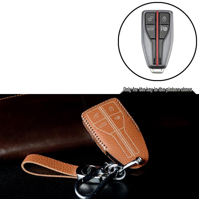 Premium Handmade Leather Key Case for Hongqi H5, 2023 H6, HS3, HS5, HS7, H9 - Women's Edition