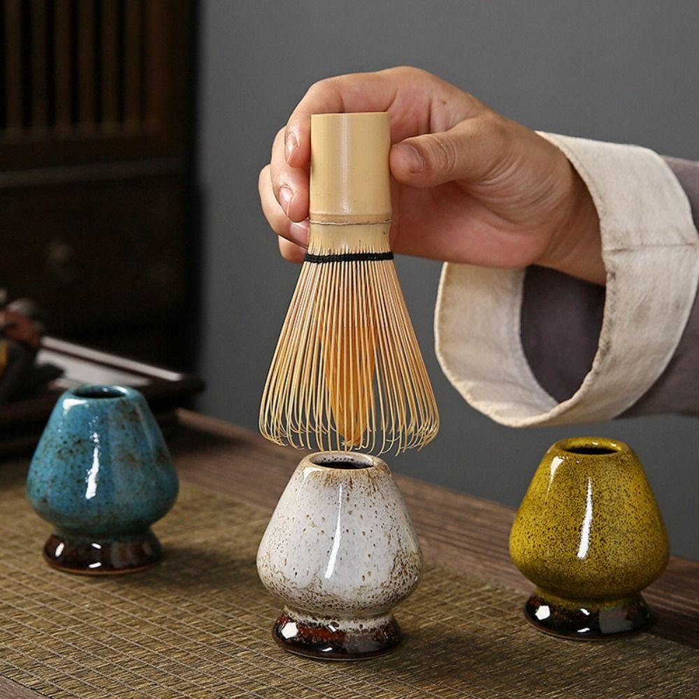 Подставка для венчика для чая Матча Керамическая бамбуковая подставка для чая Матча Часен для чайного сервиза Аксессуары