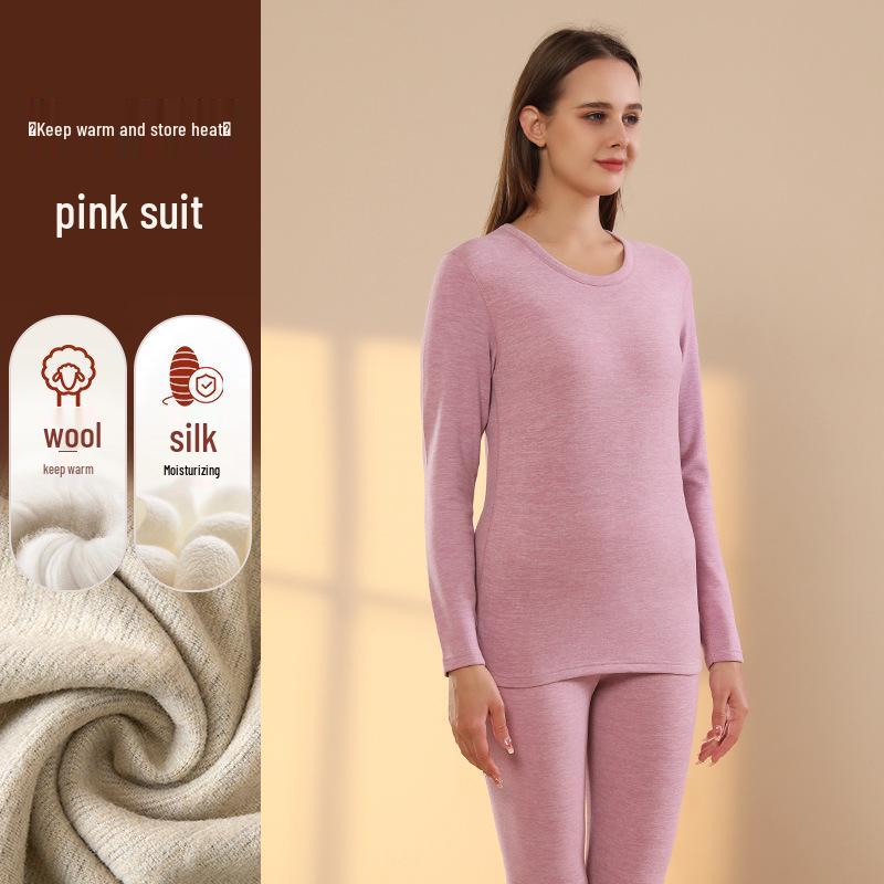 Men's Thermal Cashmere Silk Velvet Half-Turtleneck Suit for Winter Warmth