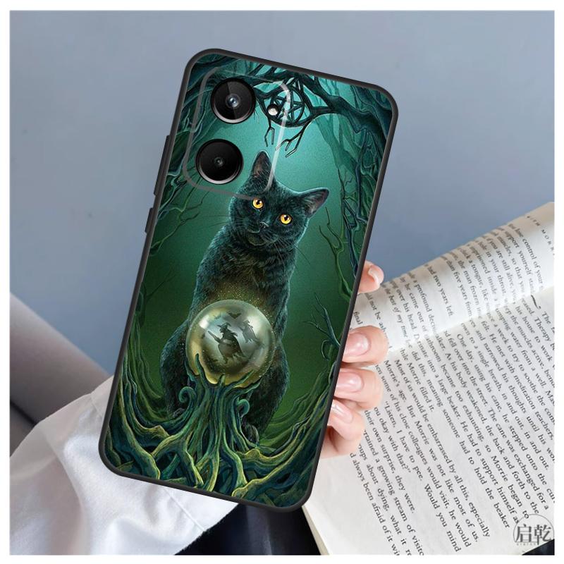 Witch Cat For Realme 15 10 11 13 12 14 Pro Plus C65 C67 C71 C63 C61 C55 C51 C53 C75 GT6 GT7 Pro Case